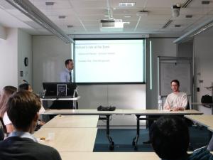 Michael and Charles presenting a topic talk