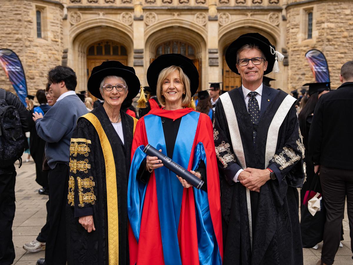 carolyn hewson outside bonython hall