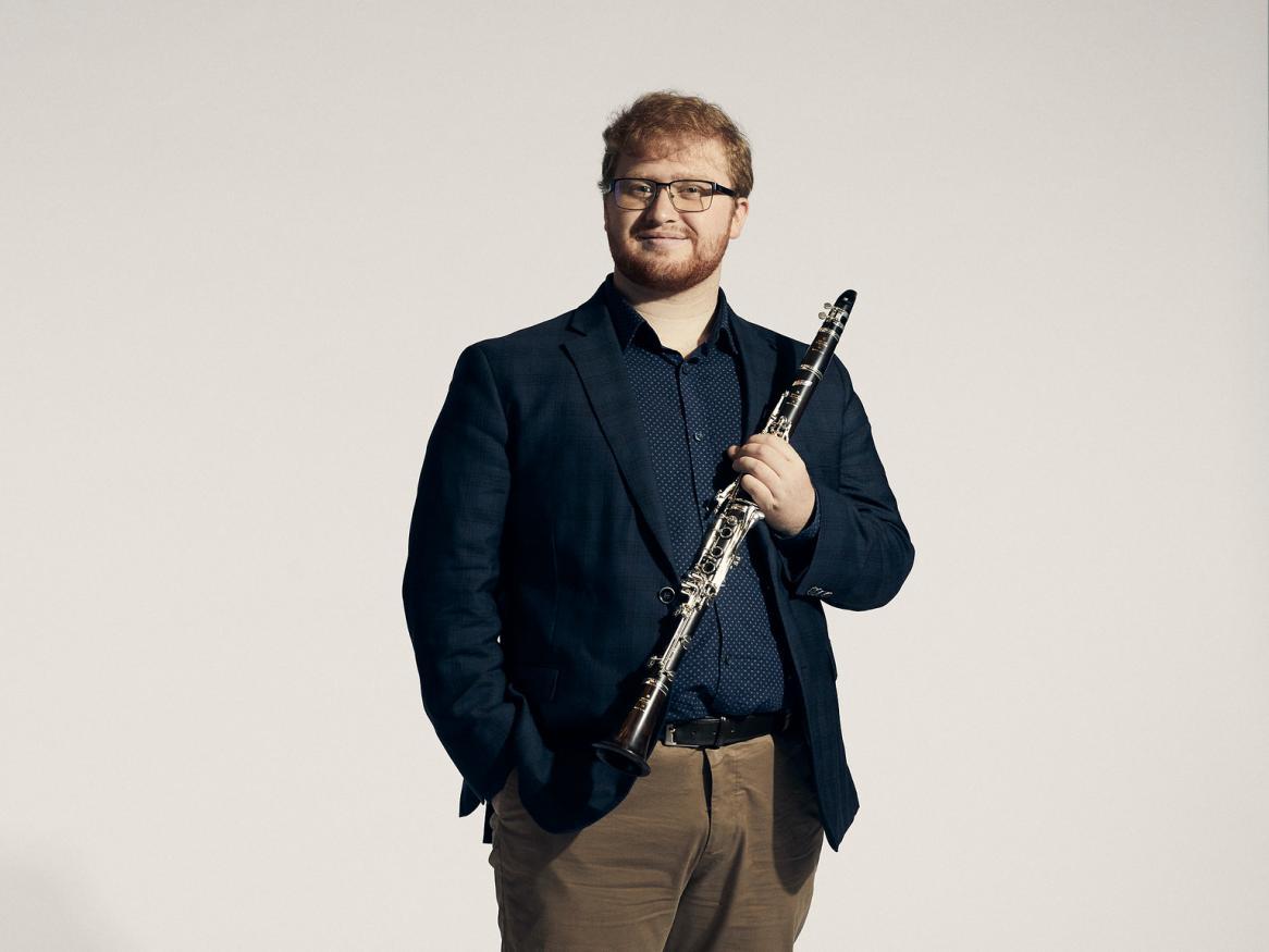 Student with clarinet