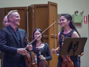Members of the ASQ perform with students of the Elder Conservatorium