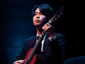 Young Taek Jo (First Prize, South Korea) at the Adelaide International Classical Guitar Competition 2024. Photo: Kyahm Ross