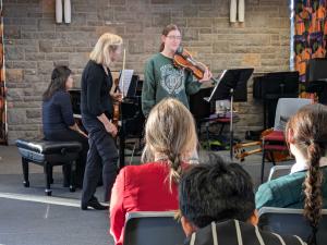 Elizabeth Layton, Edith Salzmann and Teddy Tahu Rhodes in New Zealand