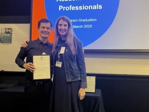 Lloyd Van't Hoff with Professor Anna Goldsworthy