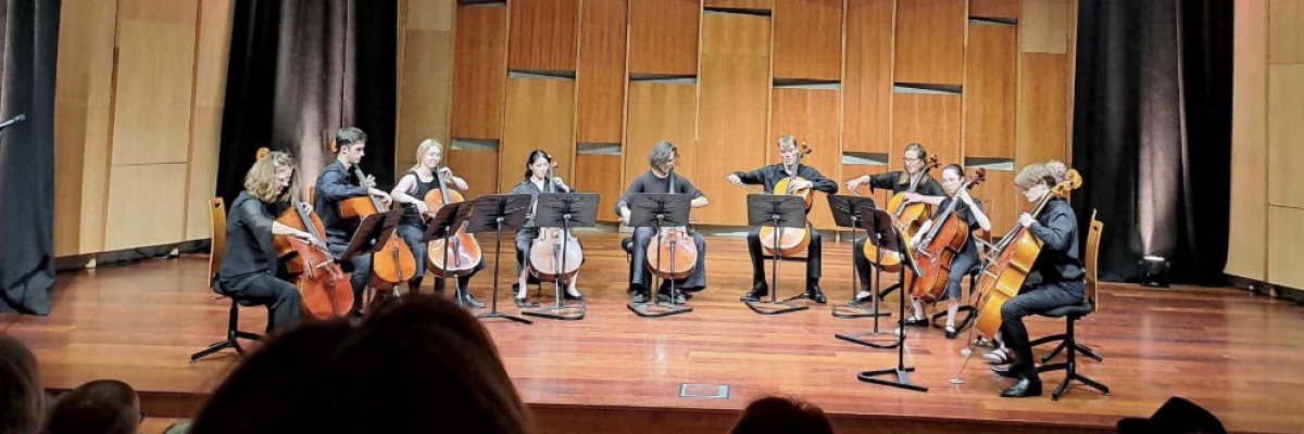 Edith Salzmann and Elder Conservatorium Cello Students in New Zealand