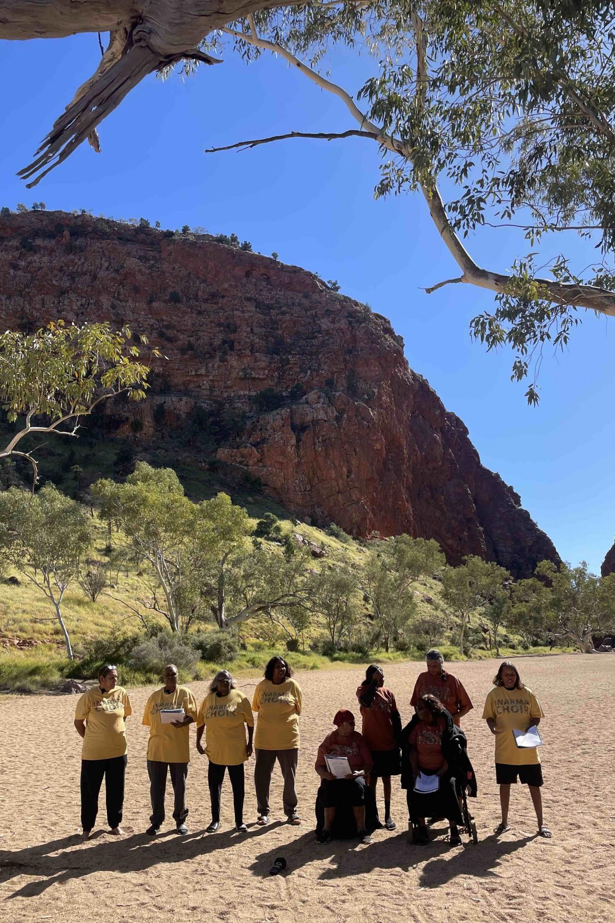 Inarma Choir rehearsing at Simpsons Gamp, Northern Territory