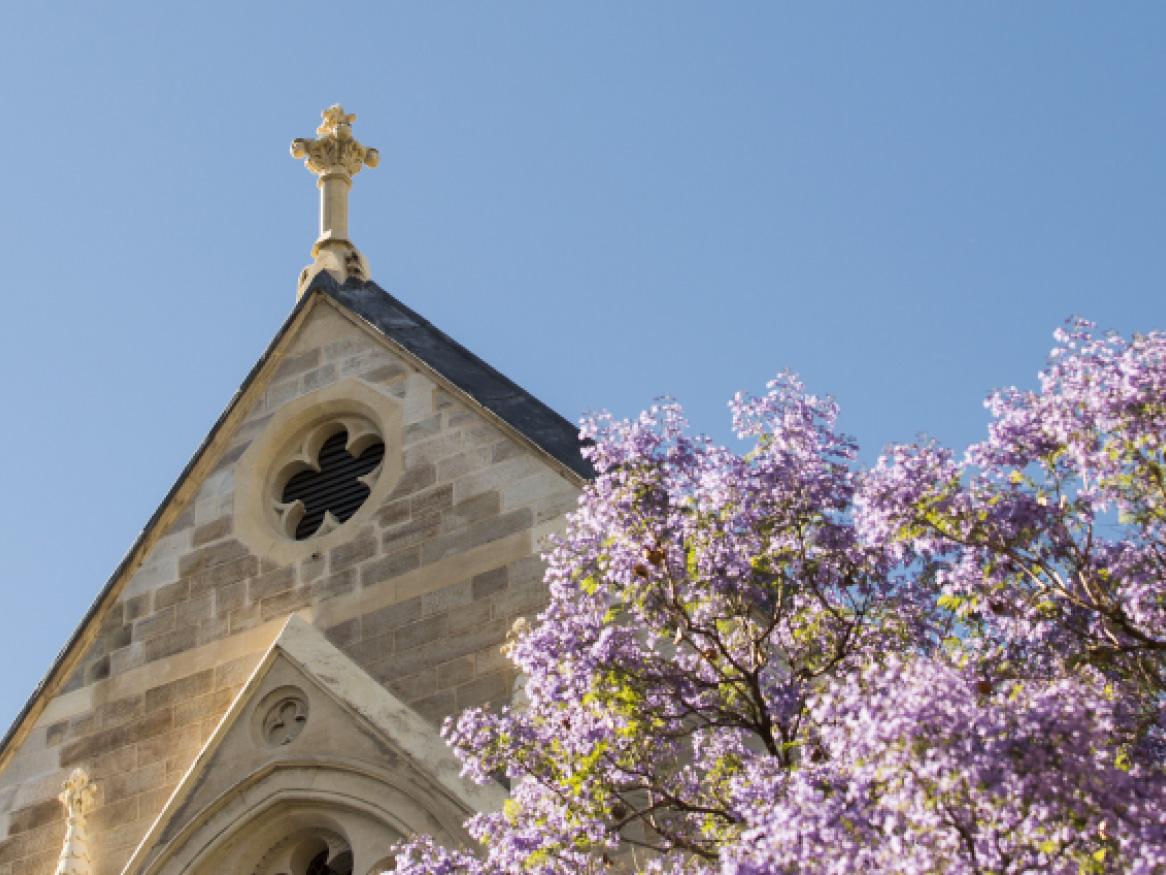 Elder Hall in spring