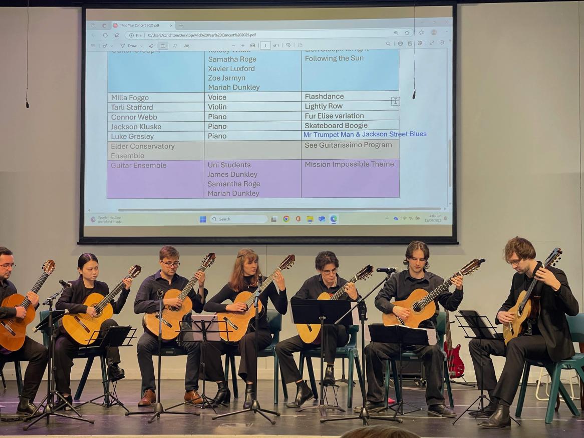 Elder Conservatorium Guitar Ensemble in Victor Harbor
