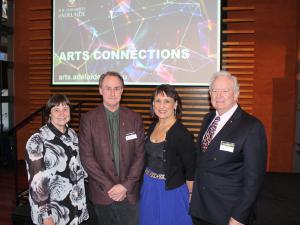 Michelle Cripps, Director, Centre for Creative Health, Professor Graeme Koehne AO and donors,  Ms MaryLou Bishop Director, Hospital Research Foundation and Dr Joe Verco AM Chair, Centre for Creative Health Board of Governors.JPG