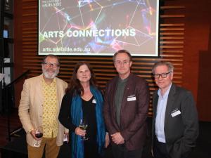 Mr Neil Armfield, Adelaide Festival, Professor Jennie Shaw, Executive Dean, Mr Graeme Koehne AO, and Mr Rob Brookman AM, Adelaide Festival.