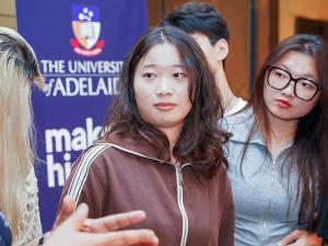 staff explaining programs
