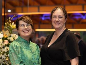 Professor Judith McNamara and Associate Professor Beth Nosworthy at the Adelaide Law School 140 Gala Dinner