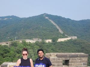 Dr Ankit Agarwal and Amy Underdown from the Faculty of ABLE at the Great Wall of China