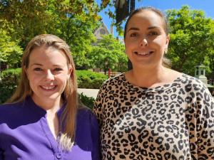 Simmonette Duggin and Jane Creaser at the University of Adelaide