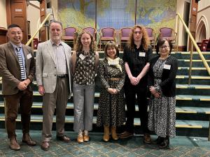 Students and staff at the Social Sciences prize night