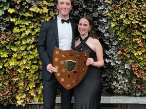 Jessica March and Kurt Schenk, national champions at the Australian Law Students' Association's Red Cross National Moot Competition in International Humanitarian Law