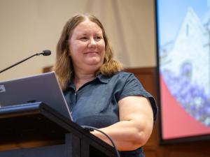 Professor Jodie Conduit, Acting Executive Dean of the Faculty of ABLE presents at the ABLE Awards