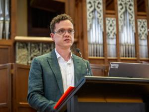 Professor Andrew van der Vlies announces the Executive Dean's People and Culture Awards