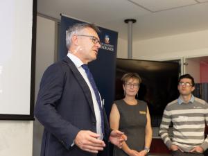 Dr Guy Debelle gives a speech at the School of Economics & Public Policy 2024 Prize Event