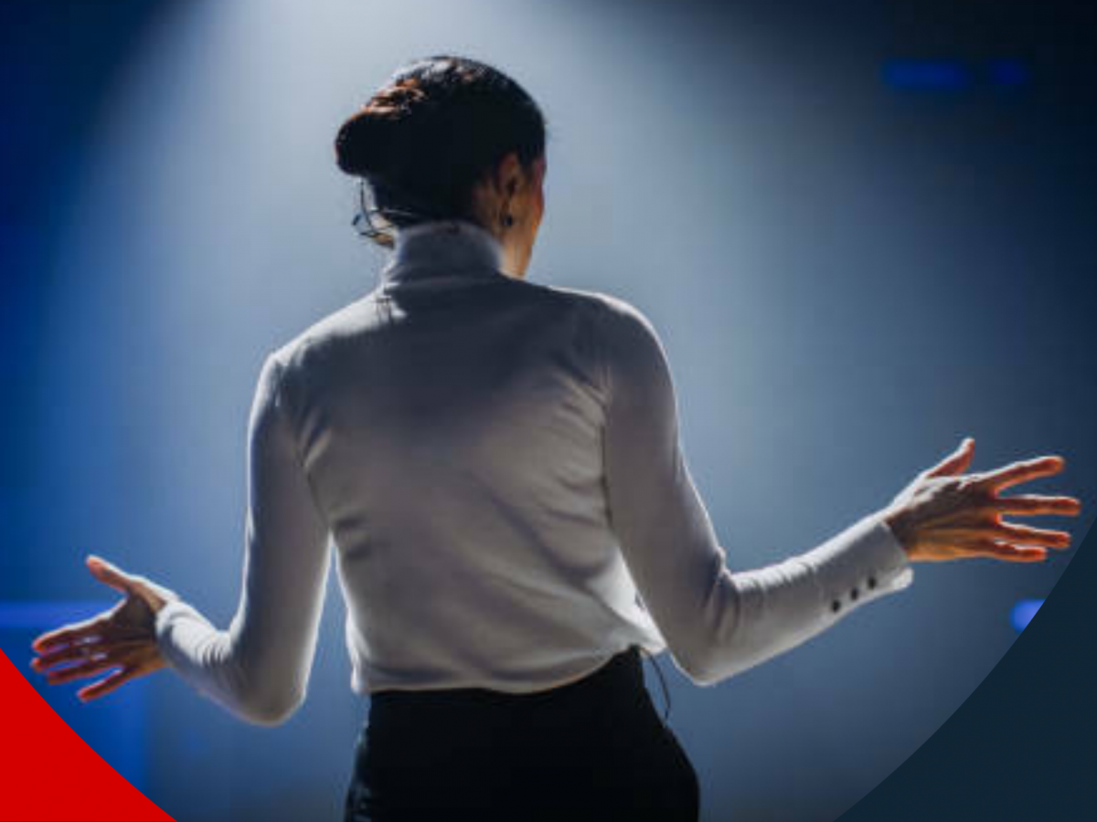Person giving a presentation
