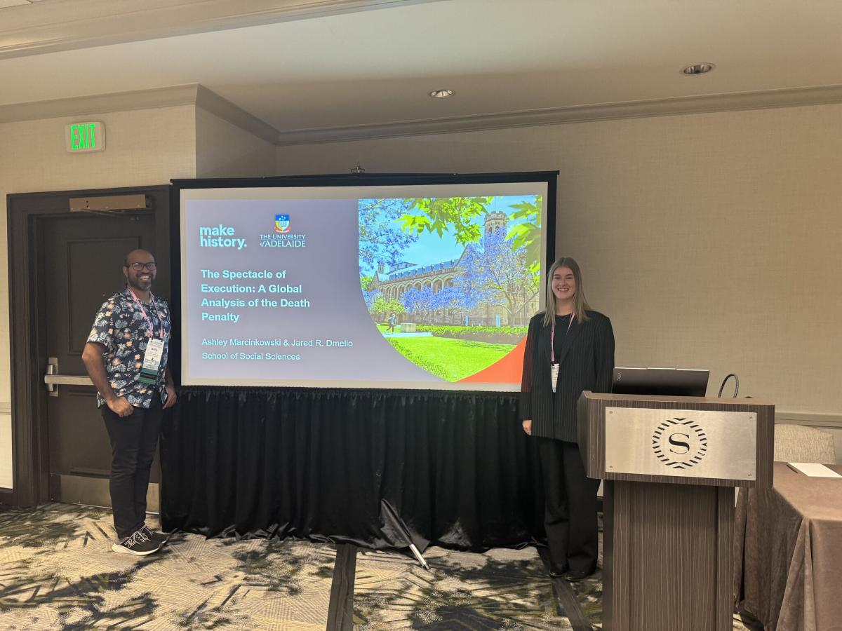 Dr Jared Dmello and student Ashley Marcinkowski