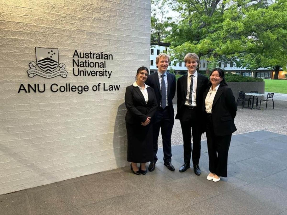 Sahar, Eton, Samuel and Joy attend the Jessup Moot Competition