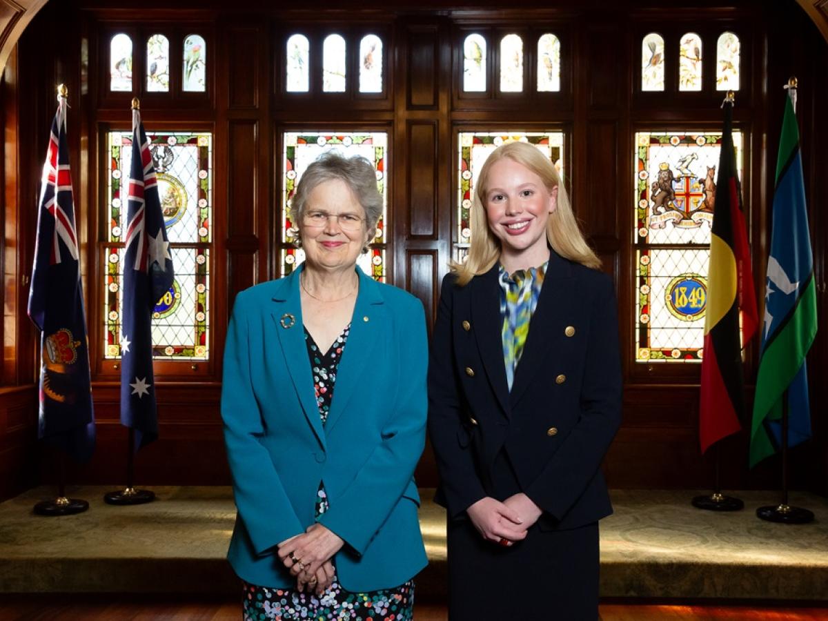 Madeleine McNeil and Her Excellency the Honourable Frances Adamson AC, Governor of South Australia