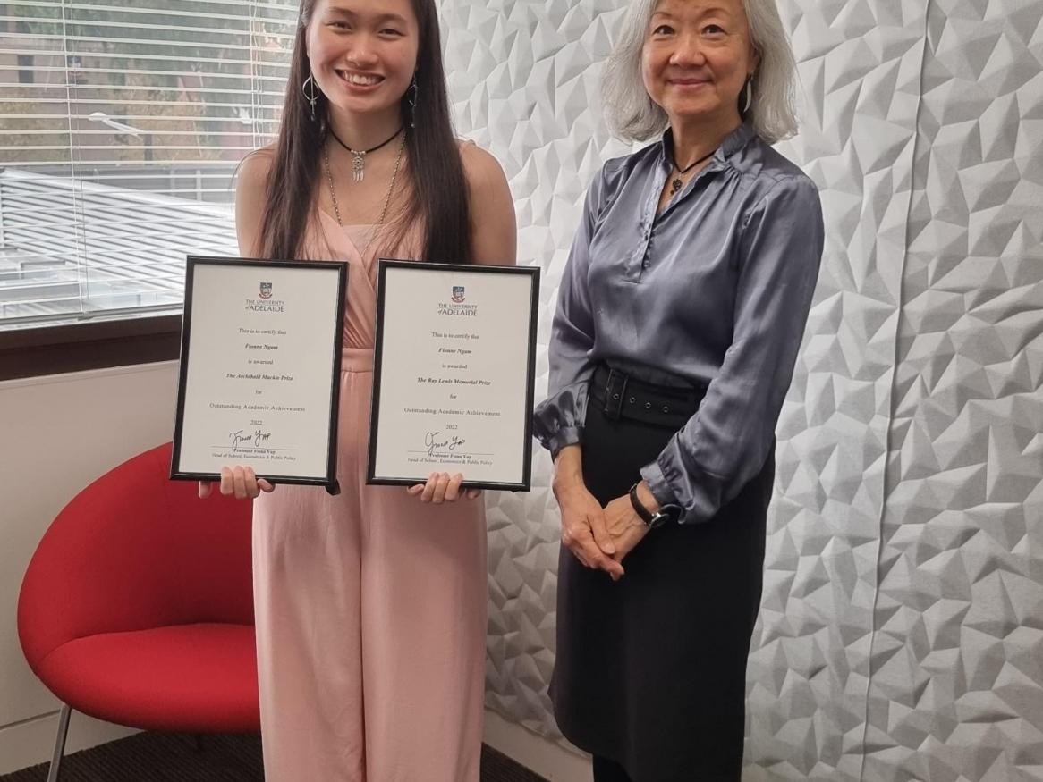 Fionne Ngam and Professor Fiona Yap