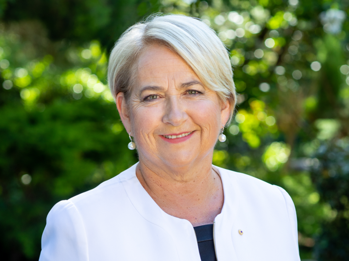  Senator Barbara Pocock smiles